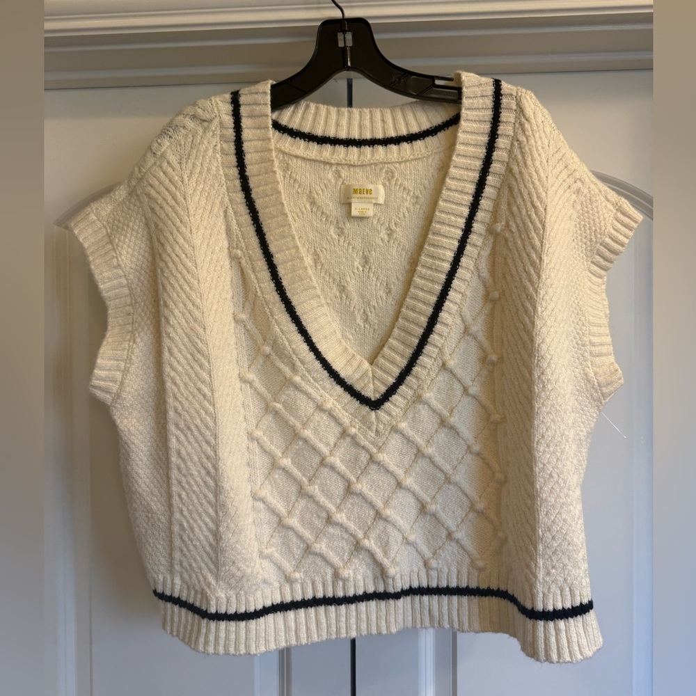 ANTHRO / MAEVE CROP V NECK SWEATER - SIZE XL - NWOT